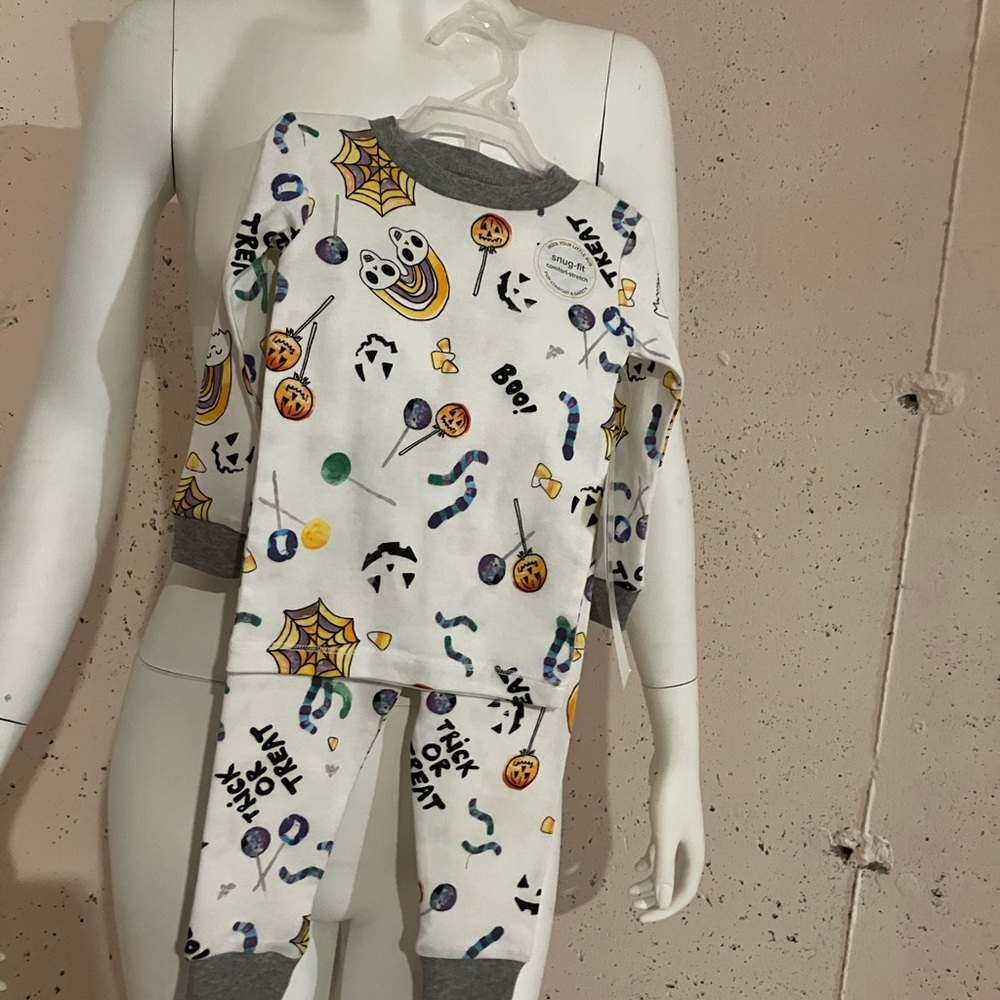 Burt's Bees Baby Halloween Pajama Set - Gray and White PRICE FIRM